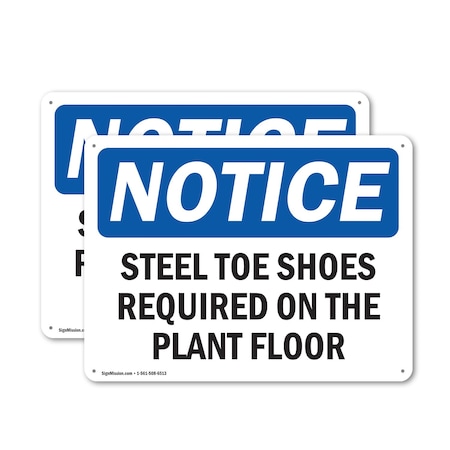 Signmission 7 in Height, 10 in Width, Aluminum, Rectangle OS-2PACK-NS-A-710-L-18454